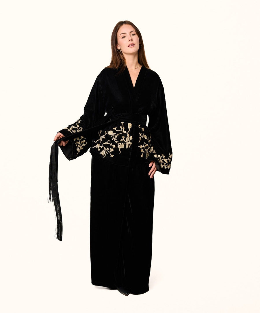 Long sleeve velvet set