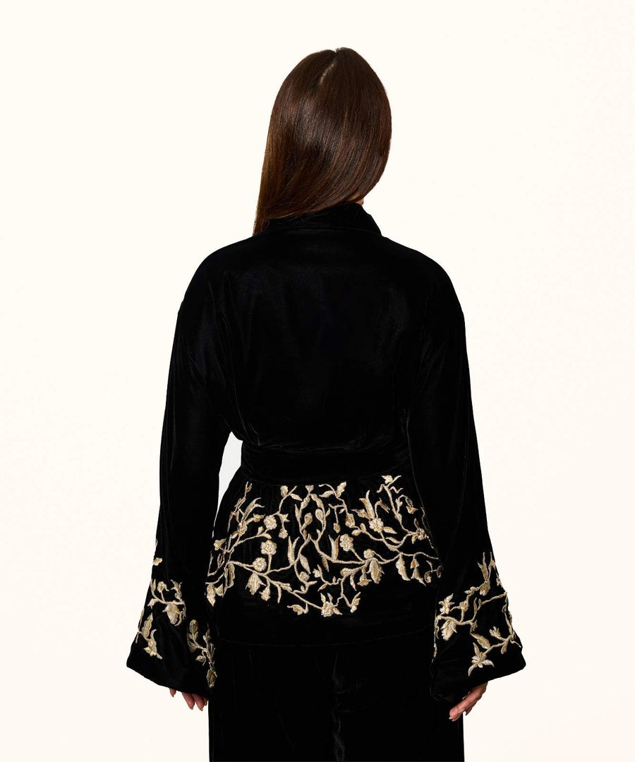 Long sleeve velvet set