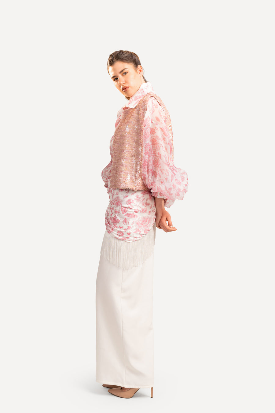 Pink Sequins Vest