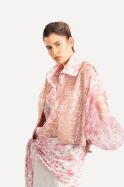 Pink Sequins Vest