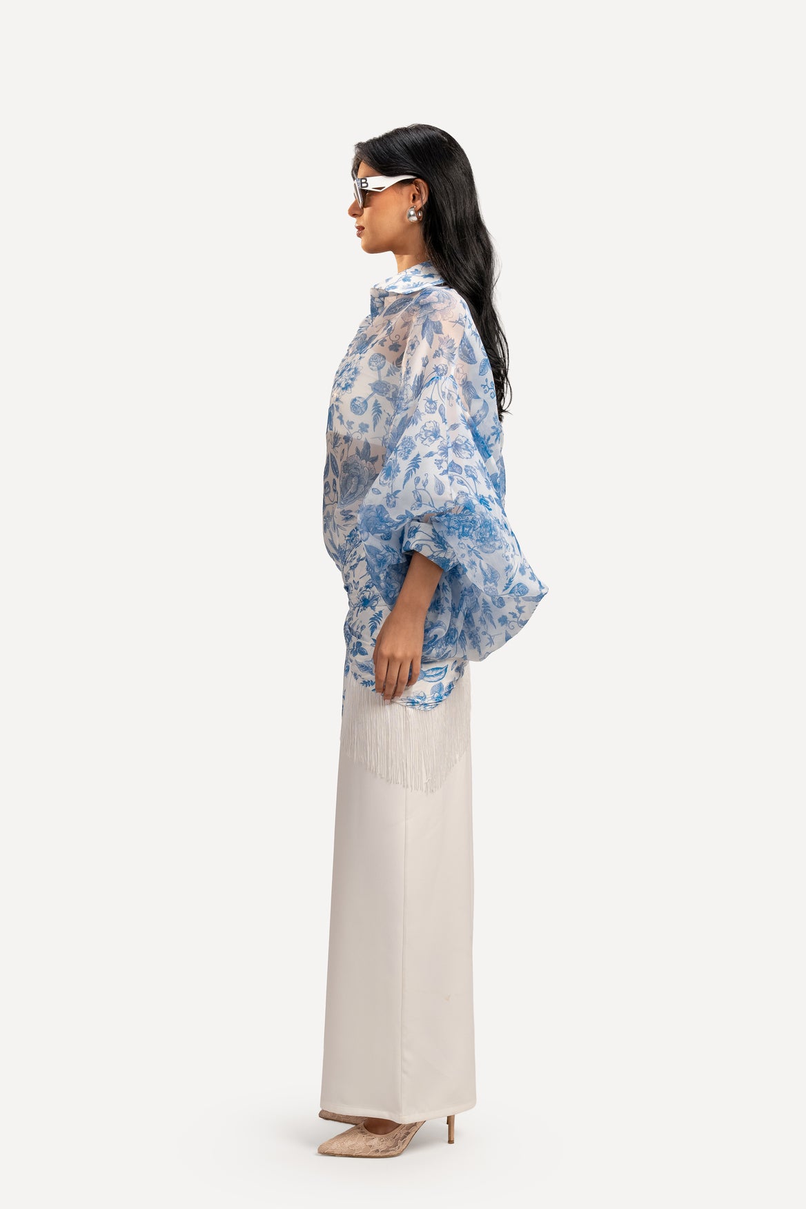 Blue Organza Top