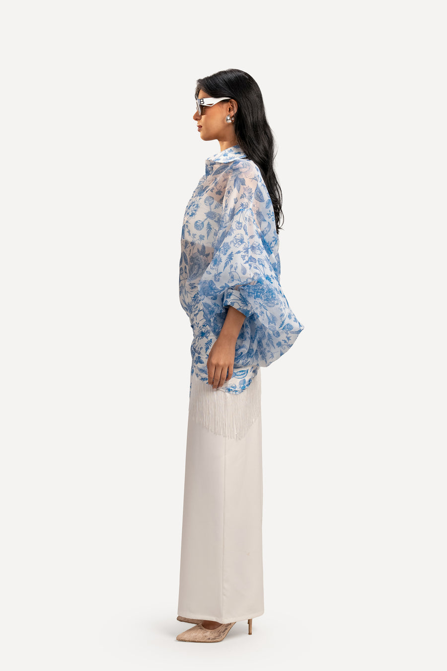Blue Organza Top