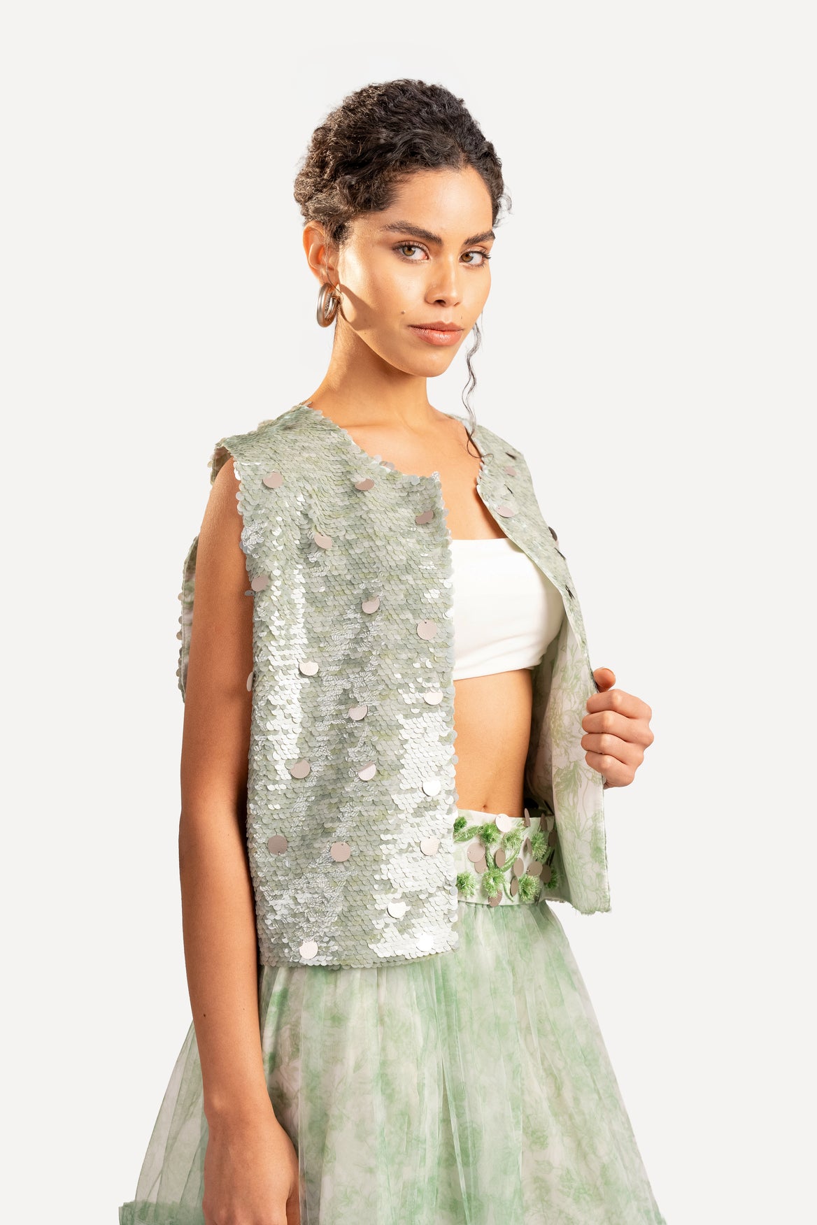 Green Tulle Skirt