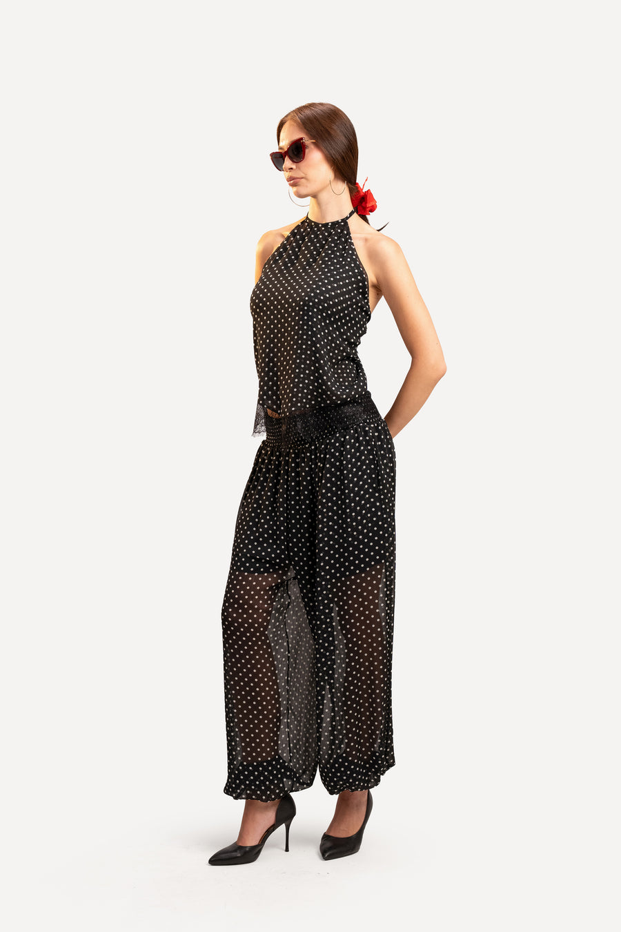 Black Polka Dots Set