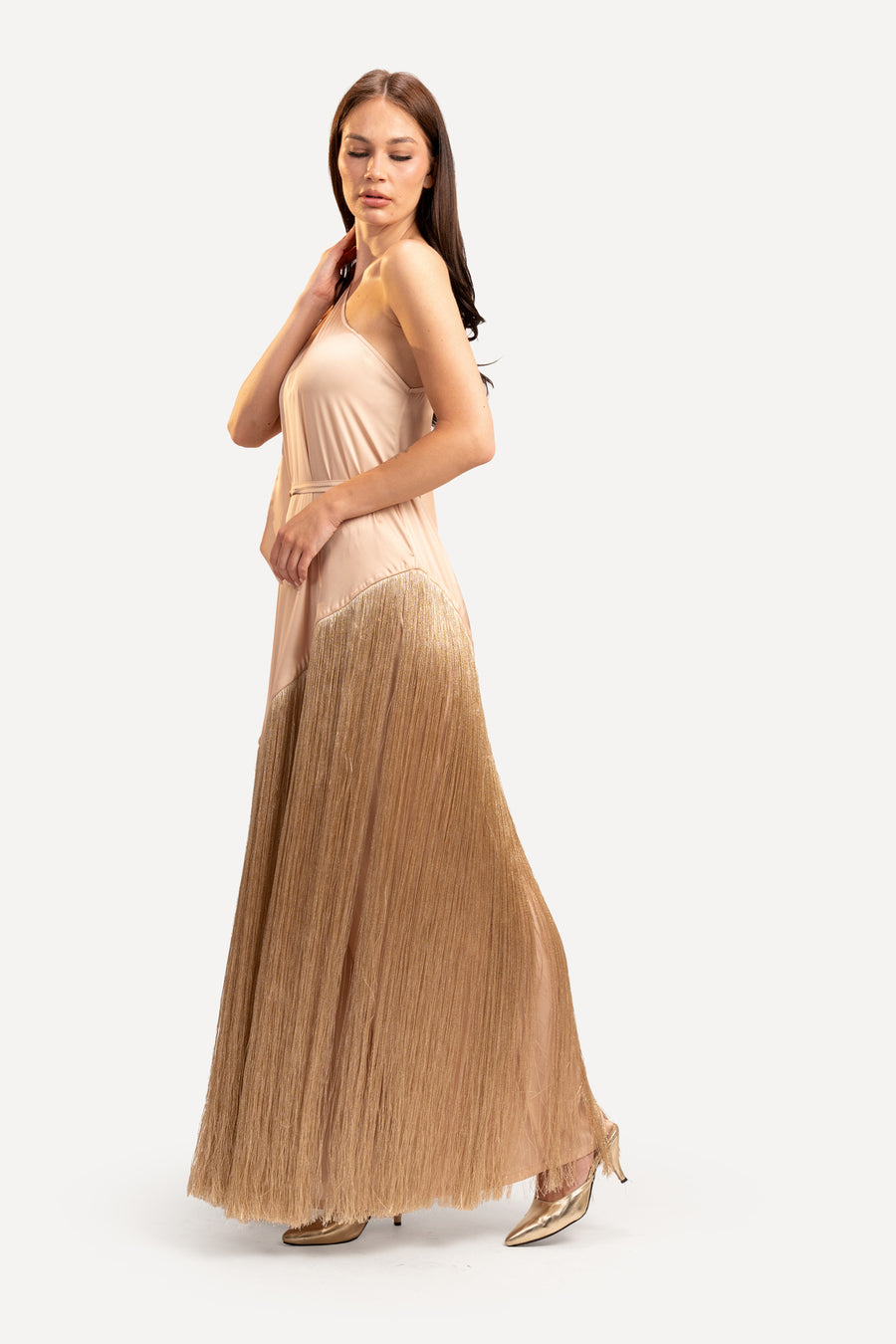 Gold set with Silk fringes