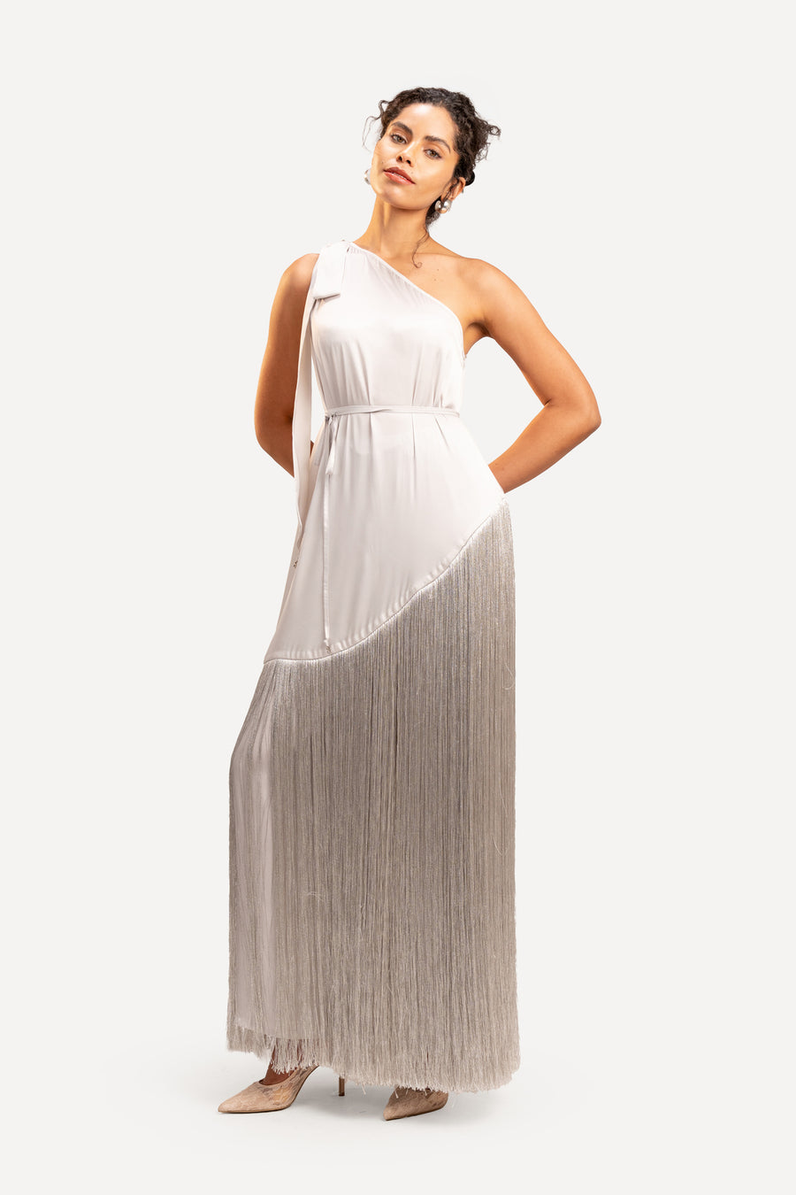 Silver Set with Silk Fringes