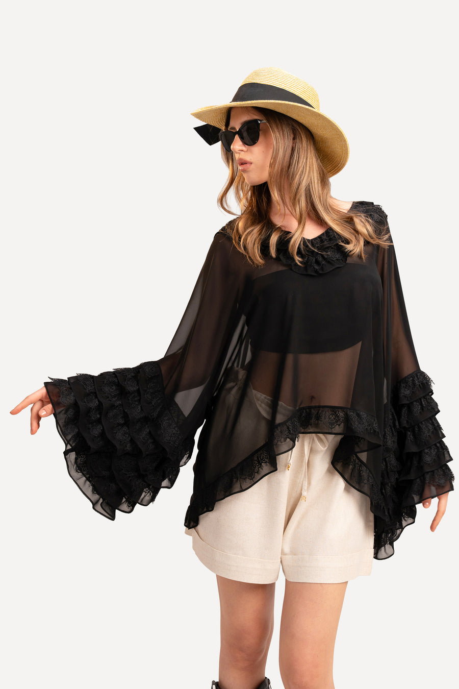 Black Chiffon Top
