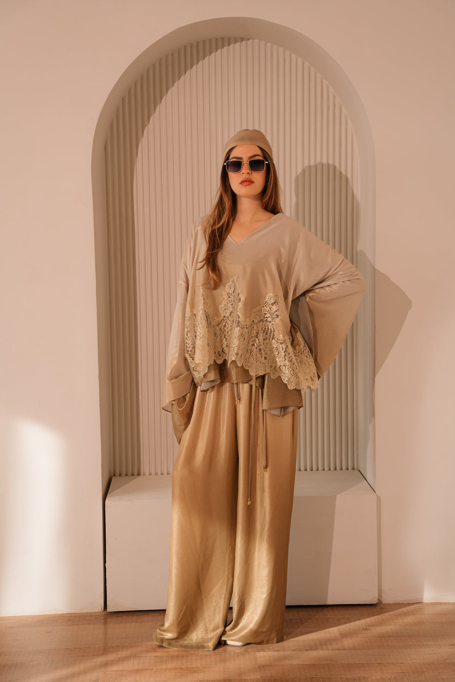 GOLD MERLETTO PANTS