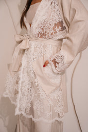 CREAM LACE CARDIGAN