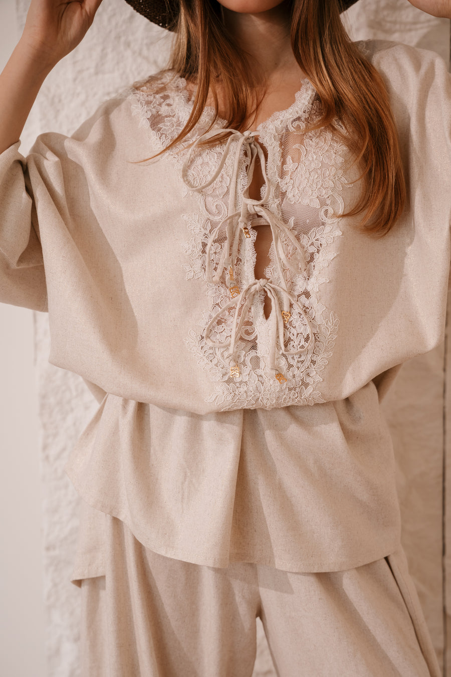 CREAM LINEN PANTS