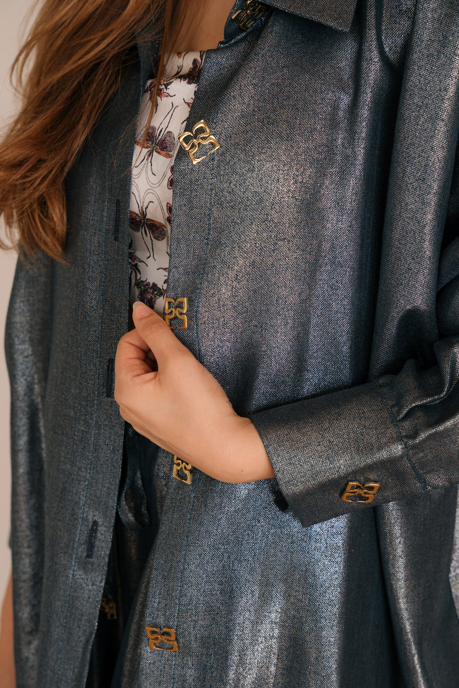 BLUE LINEN SHIRT